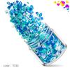 Lentejuelas para uñas con diseño de corazón de melocotón fluorescente mixto, 12 colores, punta de onda mate, joyería para uñas, pegatinas de diamantes para uñas