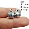 Colgante de moneda de plata Xizang vintage estilo nacional carácter de la suerte ábaco calabaza colgante pequeño accesorios de adornos tejidos a mano diy