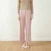 Pantalones casuales de primavera y verano para mujer, plisados, sencillos, sueltos, cómodos, elásticos, Miyake, pantalones rectos adelgazantes de cintura alta clásicos