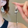 Brincos de Borboleta Rosa Doce com Franjas e Zircônia, Brincos de Luxo Leve e de Alta Qualidade, Brincos de Moda Europeus e Americanos Transfronteiriços para Mulheres Atacado