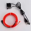 1- Cable Luminoso de 5m a Juego con Unidad USB Rellena de Pegamento E Luz Fría Tira de Luz para Coche Tira de Luz Interior Tira de Luz Ambiental