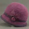 Sombrero de Invierno para Personas de Mediana Edad y Mayores, Sombrero de Lana Tejida de Pelo de Conejo para Mujer, Sombrero de Pescador Grueso con Felpa para Proteger del Frío y las Orejas, Cálido