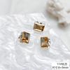 Uñas de arte de taladro de pila de cristal producto terminado super flash corazón torcido amor rectangular ángulo recto juego de mano decoraciones de uñas de perlas al por mayor