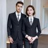 Grosso Royal Blue Professional Suit Jacket Roupas de trabalho Homens e mulheres Mesmo terno não passável terno vestido de negócios