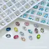 Wuzhou K9 Premium 4x6 Diamantes de Imitación Forma de Huevo de Paloma 1:1 Réplica de Accesorios Decorativos para Uñas de Alta Calidad DIY