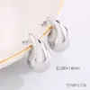 Pendientes de Acero Inoxidable con Forma de Gota Más Vendidos Transfronterizos Estilo Coreano Pendientes Geométricos Versátiles para el Trayecto Diario Stock Listo para Exportación