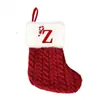 Nuevos Suministros para Decoración Navideña Calcetines Navideños Bolsas de Regalo Calcetines Navideños Rojos Tejidos con Letras Bolsas de Regalo Navideñas