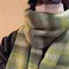 Bufanda Retro de Invierno Cálida y a Prueba de Frío Engrosada de Doble Uso con Borreguito para Mujer de Corea del Sur, Combinable con Todo