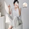 Pijama Nuevo de Algodón y Seda para Mujer 2026, Estilo Primavera y Otoño, Color Sólido de Alta Gama, Talla Grande, Chaleco sin Mangas, Pantalones Largos, Conjunto de Ropa para el Hogar