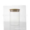 Frasco de almacenamiento de alimentos tipo candelabro de alto borosilicato con tapa de bambú, ecológico e higiénico, disponible en varios tamaños y personalizable a cualquier tamaño
