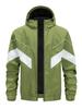 Chaqueta Abrigo con Capucha Patchwork Versátil de Moda Casual Deportiva al Aire Libre para Hombre Comercio Exterior Asia