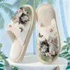 Suministro Exclusivo Transfronterizo de Pantuflas de Algodón con Estampado de Gatos para Hombres y Mujeres, Pantuflas de Pareja para Otoño e Invierno, Pod Transfronterizo Jit Una Pieza Dropshipping