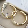 Accesorios de Comercio Exterior al por Mayor Moda Simples Lisos Aros Redondos Grandes Punk Nightclub Estilo Europeo Americano Adornos para Orejas