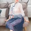 Yurui Malla Transparente Estilo Retro República de China Uniforme de Estudiante Traje Abertura en la Entrepierna Ropa Interior Sexy Gratuita Pasión Tentación