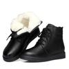 Nuevas Botas Cortas para Mujer 2024 con Punta Redonda, Suela Gruesa, Botas de Algodón de Caña Baja, Piel Suave, Suela Suave, Forro de Lana, Engrosadas, Zapatos Cálidos para Mamá, Estilo Popular