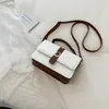 Nuevas tendencias de moda de otoño e invierno: Elegantes bolsos cuadrados pequeños con cierre de broche, que exudan un ambiente sofisticado, adecuados para ir al trabajo y se pueden llevar en la mano o como bolso cruzado.; bolsos de hombro para mujer