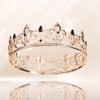 Moda Barroca Liga de Metal Cristal Coroa Completa para Homens Festa de Aniversário Baile Headwear Coroa Masculina