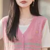 Camiseta de Fibra de Bambú Falsa de Dos Piezas, Cuello Redondo Manga Corta, Transpirable y Cómoda Estilo Básico, Capa Base Casual de Uso Diario para Mujer Primavera y Verano