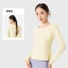 Roupa de Yoga em Lã Merino Manga Longa Outono Leve Respirável Camiseta Esportiva Pilates Treinamento Top Fitness para Mulheres