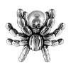 Pendientes de Acero Inoxidable con Hilo Externo para Perforación, Estilo Europeo y Americano Personalizado, Araña de Diamante Negro, Barra Recta, Disco Redondo, Cabeza de Lobo, Cabeza de Fantasma