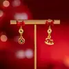 Pendientes de Clip de Moneda de Pony Sin Agujeros en las Orejas, Adecuados para el Año Nuevo, Nuevo Estilo Popular 2025, Pendientes de Alta Gama para Mujer