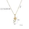 Collar femenino de Internet Celebrity Flor Nueva Margaritas Zircon Colgante Temperamento Flor Retro Moda Transfronteriza Collar de Acero de Titanio