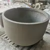 Vasos de cimento grandes com imitação de pedra poligonal para paisagismo de áreas cênicas e rodovias, floreiras de concreto fornecidas a granel de uma fábrica física