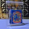 Pintura Thangka Dorada de las Vidas Pasadas y Presentes de Zaki Lam, los Ocho Zorros Guardianes, Pintura Thangka Semipintada a Mano sobre Lienzo
