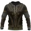 Sudadera Cruzada para Hombre Nueva Moda Primavera y Otoño Todo Fósforo Sudadera Estampada 3D para Hombre Cómoda Vintage con Capucha