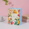 Saco de Papelão Branco com Flor de Tinta Retro Loja de Roupas Roupas da Dinastia Han Bolsa de Mão Máscara Embalagem de Caixa de Sapato Saco de Presente