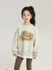 Sudadera Infantil Pudding Haru 2025 Otoño Nueva Sudadera de Dibujos Animados Cuello Redondo Multicolores Opcionales Sudadera Infantil