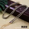 Corda Pendente para Contas Dzi de Xizang Corrente para Suéter Clavícula Corda para Pingente Cordão de Colar Corda Tecida Feita à Mão de Xizang Fio de Algodão Torcido à Mão