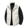 Chaleco de algodón para hombre de otoño e invierno, cuello alto, engrosado para abrigar, prenda exterior sin mangas, color liso, chaleco de algodón para capas, chaqueta de algodón talla grande