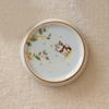 Set Minimalista de Gato Osmanthus con Tapa Redonda y Soporte para Tapa de Ceremonia del Té de Ceniza, Cerámica Creativa de Gama Alta Pintada a Mano con Diseño Chino Moderno Lindo