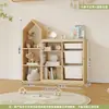 Armário de Armazenamento de Brinquedos Shufat em Madeira Maciça, Armário de Brinquedos Grande Capacidade Montado na Parede para Sala de Estar, Armário de Armazenamento e Livros Ilustrados Montessori para Crianças