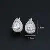 Venta caliente transfronteriza moda pendientes de circonita con forma de pera cruzada super brillantes no se decoloran pendientes de cobre pendientes para mujer venta al por mayor