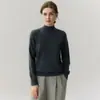 Suéter de cachemira listo para usar de primera línea con cuello semi-alto, simple, cálido para otoño e invierno, bueno para usar en capas, elegante, suave y sedoso, versátil, suéter base de punto