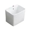 Fregadero de Cerámica para Fregona de Balcón Lavabo de Piso de Baño Fregadero Grande para Fregona de Pie Pequeño Fregadero para Fregona Doméstico