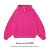 Ropa de Mujer Cai Xiang Dao Otoño e Invierno Forrada de Polar 350G Versión Corta BOXY Estilo Americano Hombro Caído Manga de Farol Sudadera con Capucha para Mujer
