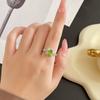 Anillo de Piedra Preciosa Natural de Color Transfronterizo Plata de Ley S925 Anillo Ajustable para Mujer Joyería de Alta Gama que No se Desvanece para Mujer