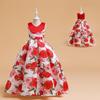 Vestido de boda para niños 2024 Amazon estampado de rosas vestido de princesa disfraz de fiesta de cumpleaños vestido vestido