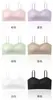 Comercio Exterior Seda de Hielo Sin Costuras Espalda Bonita Camisola Chaleco Pequeño para Mujer con Almohadillas en el Pecho Transpirable Amigable con la Piel Bandeau Capa Base Sujetador de Gancho Trasero para Mujer