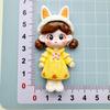Nuevo Dibujo Animado Lindo Orejas de Conejo Niñita DIY Pegamento en Crema Funda para Teléfono Pegatina para Refrigerador Orificio para Llavero Pegatina para Zapatos