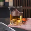 Venta al por mayor del fabricante Taza Gongdao de diseño creativo con vista a la montaña, Taza para compartir té Kung Fu, Divisor de té anti-quemaduras, Jarra de té de vidrio