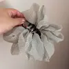 Pinza para el pelo esponjosa de lunares estilo coreano para mujer, Pinza tipo plátano con lazo para la parte trasera de la cabeza, Pinza para coleta retorcida de peinado semi-recogido, Accesorios para el pelo