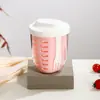 Taza de Ensalada Ins Taza de Fruta para Picnic Taza con Drenaje de Doble Capa Taza de Plástico Portátil de Almacenamiento para Oficinistas Contenedor de Ensalada Sellado