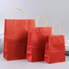 Saco de papel Kraft descartável espesso para milk tea para viagem, fundo quadrado, embalagem para café e bebidas quentes, atacado, personalizado