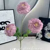 Flores Artificiales Simuladas de Peonía y Carpa de 3 Cabezas para Decoración de Bodas, Adornos para el Hogar y Hoteles, Flores Falsas de Peonía y Carpa Dragón