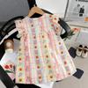 Vestido de Niña 2025 Verano Nuevo Estilo Algodón Falda Floral Vestido de Princesa Verano Delgado para Bebé