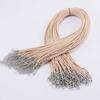Cadena de suéter coreana de 45 cm, accesorio, cuerda de cera blanca, cadena para el cuello, colgante, cuerda tejida, joyería, collar, cuerda